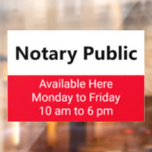 公証人スケジュール ブライトレッド ブラック＆ホワイト ウィンドウサイン (シート2)