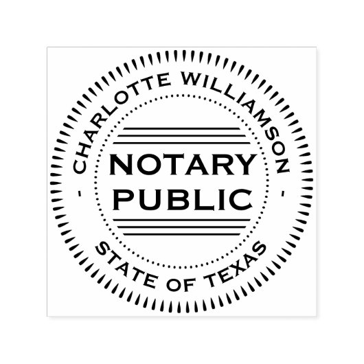 公証人スタイリッシュ公債署名業者 セルフインキングスタンプ (デザイン)