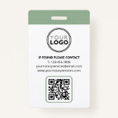 公証人スタイリッシュ公署エージェントの写真ID緑 バッジ (裏面)