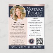 公証人スタイリッシュ公開写真ブルーピンクローズ金ゴールド チラシ (正面)