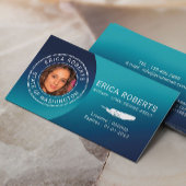 公証人スタンプローン署名エージェントのターコイズ写真 名刺