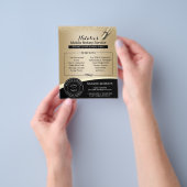 公証人スタンプローン署名エージェントブラック&金ゴールド チラシ (手)