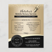 公証人スタンプローン署名エージェントブラック&金ゴールド チラシ (正面)