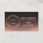 公証人スタンプローン署名代理人ブラウングラデーション 名刺 (正面)