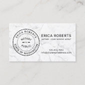 公証人スタンプローン署名代理人モダン大理石 名刺 (正面)