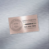 公証人スタンプローン署名業者モダンバラ金ゴールド マグネット名刺 (インサイチュ)