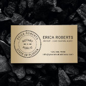 公証人スタンプローン署名業者モダン金ゴールド 名刺