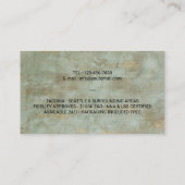 公証人スタンプローン署名業者ヴィンテージブロンズ 名刺 (裏面)