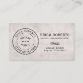 公証人スタンプローン署名業者ヴィンテージ 名刺 (正面)