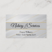 公証人ストライプのサービスの固定 名刺 (正面)