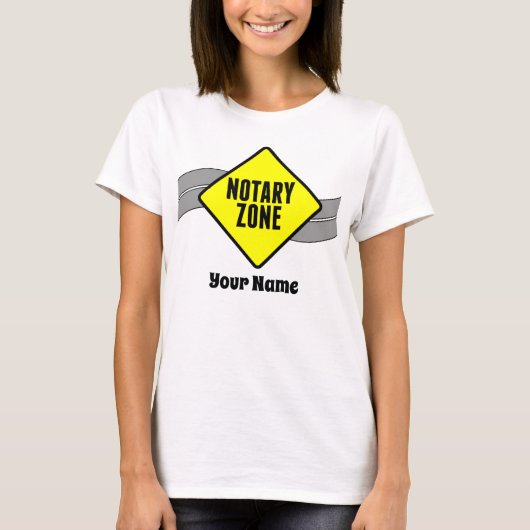 公証人ゾーン黄色の道路記カスタマイズ号名 Tシャツ (正面)