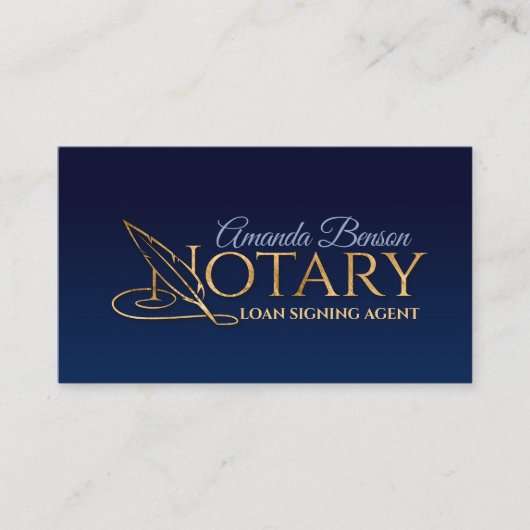 公証人タイポグラフィクイルペン 名刺 (正面)