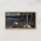 公証人バイリンガル英語スペインの名刺 名刺 (裏面)