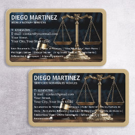 公証人バイリンガル英語スペインの名刺 名刺