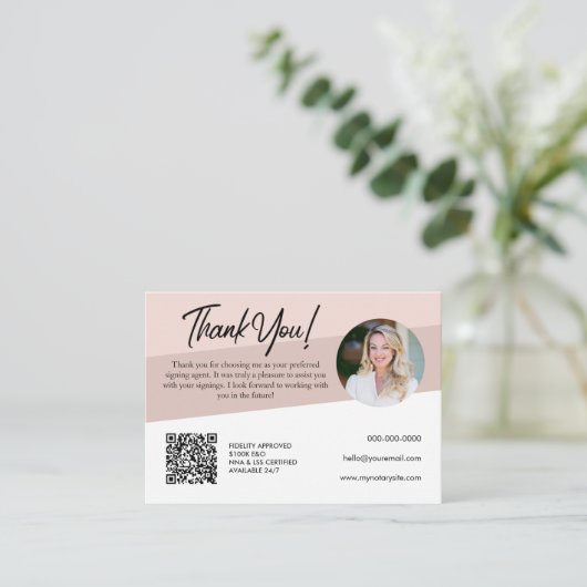 公証人パステルバラローン署名サンキュービジネス 名刺 (スタンド正面)
