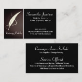 公証人パブリックエレガントクラシッククイルプロフェッショナル 名刺 (正面/裏面)