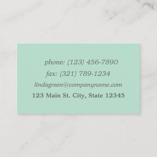 公証人パブリックグリーン 名刺 (裏面)