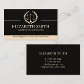 公証人パブリックサービスブラック 名刺 (正面/裏面)