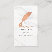 公証人パブリックサービスラグジュアリーマーブルバラ金ゴールド 名刺 (正面)