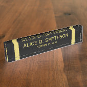 公証人パブリックシンボルや象徴デスク名プレート デスクネームプレート (側面)