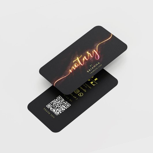 公証人パブリックスクリプトモノグラムQR 名刺