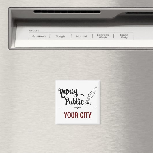 公証人パブリックフェザーあなたの街をクイルカスタマイズする マグネット (インサイチュ (食洗機))
