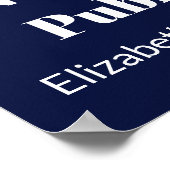 公証人パブリックブルー名電話番号ウィンドウの署名 ポスター (角)