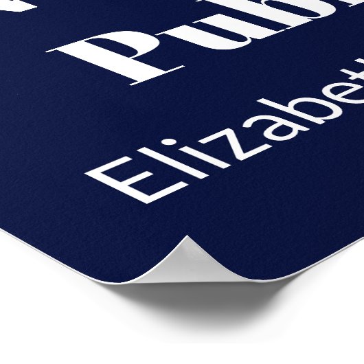 公証人パブリックブルー名電話番号ウィンドウの署名 ポスター (角)