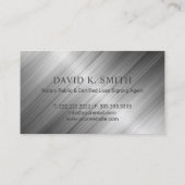 公証人パブリックプロフェッショナルメタリック 名刺 (裏面)