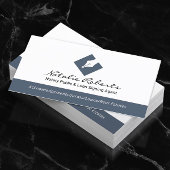 公証人パブリックペンロゴローンの署名エージェントブルー 名刺