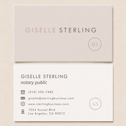 公証人パブリック赤面ピンクミニマリストラグジュアリー 名刺