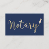 公証人パブリック金ゴールド&ネイビーブループロフェッショナル 名刺 (正面)