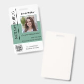 公証人パブリックIDフォト会社員ミント バッジ (正面＆裏面)