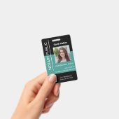 公証人パブリックID会社員ほこりっぽいターコイズ バッジ (手持ち)