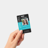 公証人パブリックID会社員ブラックターコイズ バッジ (手持ち)