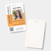 公証人パブリックID写真会社員黄 バッジ (表裏)