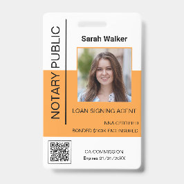 公証人パブリックID写真会社員黄 バッジ