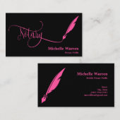 公証人フェザー貸し付けターコイズ業 名刺 (正面/裏面)