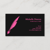 公証人フェザー貸し付けターコイズ業 名刺 (裏面)