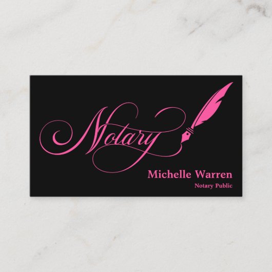 公証人フェザー貸し付けターコイズ業 名刺 (正面)