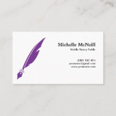 公証人フェザー貸し付けターコイズ業 名刺 (裏面)