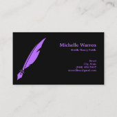 公証人フェザー貸し付けターコイズ業 名刺 (裏面)