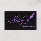 公証人フェザー貸し付けターコイズ業 名刺 (正面)