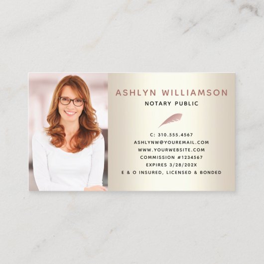 公証人フォトピンクグリッタードリップス金ゴールド貸付け業者 名刺 (裏面)