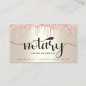 公証人フォトピンクグリッタードリップス金ゴールド貸付け業者 名刺 (正面)