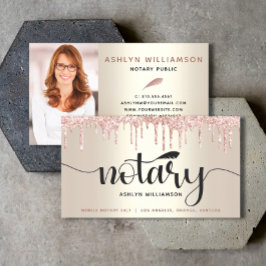 公証人フォトピンクグリッタードリップス金ゴールド貸付け業者 名刺