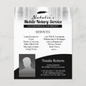 公証人フォーマルおよびローンの署名エージェントの写真 チラシ (正面)