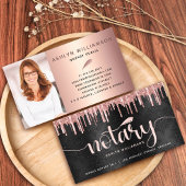 公証人ブラックピンクグリッター写真ローンのエージェントスクリプト 名刺