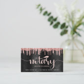 公証人ブラックピンクグリッター写真ローンのエージェントスクリプト 名刺 (スタンド正面)