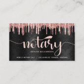 公証人ブラックピンクグリッター写真ローンのエージェントスクリプト 名刺 (正面)
